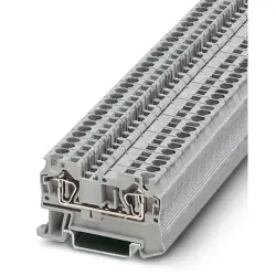 Through terminal block, spring balancer connection, 0.08-6.0 mm², 2 pole, 32 A, 8 kV, gray, 3031364