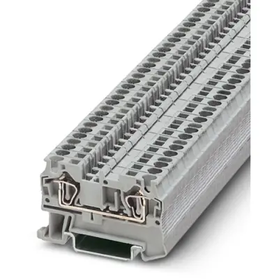 Through terminal block, spring balancer connection, 0.08-6.0 mm², 2 pole, 32 A, 8 kV, gray, 3031364 - 1