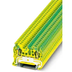 Protective conductor terminal, spring balancer connection, 0.08-4.0 mm², 2 pole, 8 kV, yellow/green, 3031238