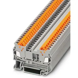 Quick connection terminal, quick connection, 0.25-1.5 mm², 2 pole, 17.5 A, 8 kV, gray, 3205019
