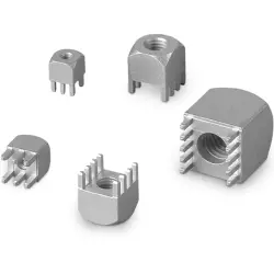 PCB terminal, 8 pole, pitch 2.54 mm, 160 A, press-fit, metal, 7461084