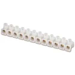 Lustre terminal, 12 pole, 25 mm², white, screw connection, 101 A, 307405