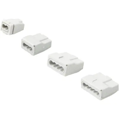 Socket terminal, 4 pole, 1.0-2.5 mm², light gray, push-in connection, 307104 - 1