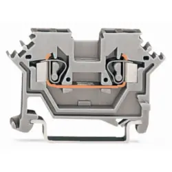 2-wire feed-through terminal, spring-clamp connection, 0.08-2.5 mm², 1 pole, 24 A, 8 kV, gray, 280-601