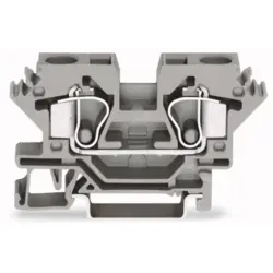 2-wire feed-through terminal, spring-clamp connection, 0.2-10 mm², 1 pole, 57 A, 8 kV, gray, 284-601