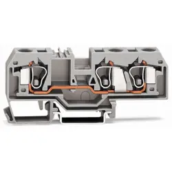 3-wire feed-through terminal, spring-clamp connection, 0.2-10 mm², 1 pole, 57 A, 8 kV, gray, 284-681