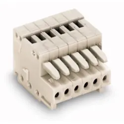 Socket header, 12 pole, pitch 2.5 mm, angled, light gray, 733-112