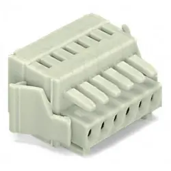 Socket header, 2 pole, pitch 3.5 mm, angled, light gray, 734-102/037-000/032-000