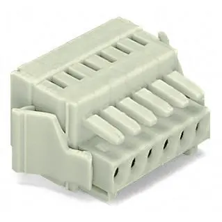 Socket header, 2 pole, pitch 3.5 mm, angled, light gray, 734-102/037-000/032-000 - 1