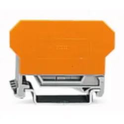 2 conductor basic terminal block, spring-clamp connection, 0.08-2.5 mm², 6 pole, 10 A, 6 kV, orange, 280-619