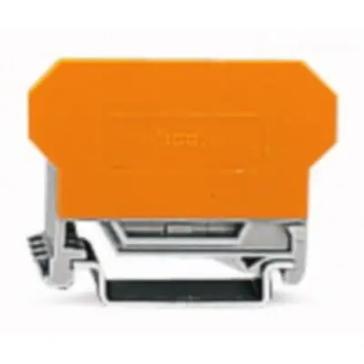 2 conductor basic terminal block, spring-clamp connection, 0.08-2.5 mm², 6 pole, 10 A, 6 kV, orange, 280-619 - 1