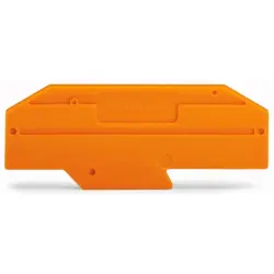 End plate, 2 mm, orange for terminal block, 282-334