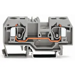 2-wire feed-through terminal, spring-clamp connection, 0.2-10 mm², 1 pole, 57 A, 8 kV, gray, 284-901