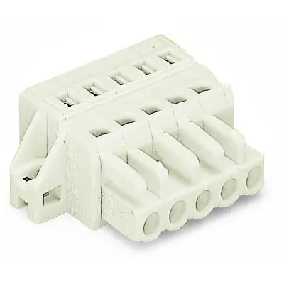 Socket header, 2 pole, pitch 5 mm, angled, light gray, 721-102/031-000 - 1