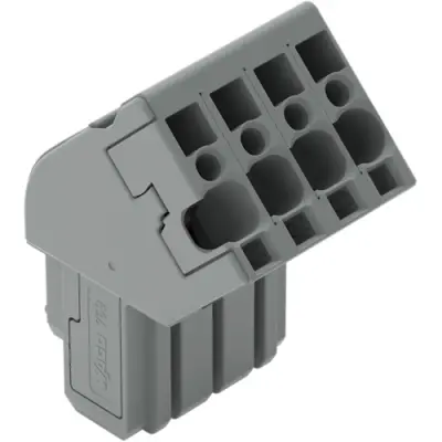 Socket header, 4 pole, pitch 5 mm, angled, gray, 769-104/022-000 - 1