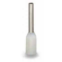 Insulated wire end ferrule, 0.5 mm², 14 mm/8 mm long, white, 216-201