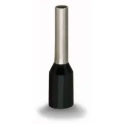 Insulated wire end ferrule, 1.5 mm², 14 mm/8 mm long, black, 216-204