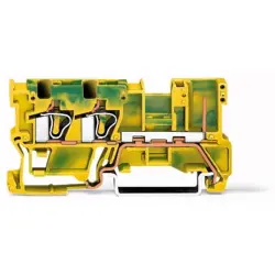 2-wire/1-pin PE basic terminal, spring-clamp connection, 0.08-4.0 mm², 1 pole, yellow/green, 769-257
