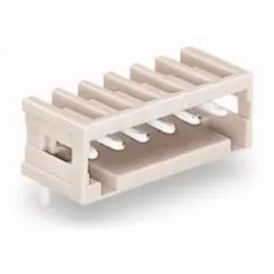 Pin header, 12 pole, pitch 2.5 mm, angled, light gray, 733-372