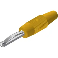 4 mm plug, solder connection, 2.5 mm², CAT O, yellow, 930047103