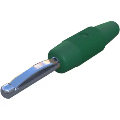 4 mm plug, solder connection, 2.5 mm², CAT O, green, 930047104 - 1