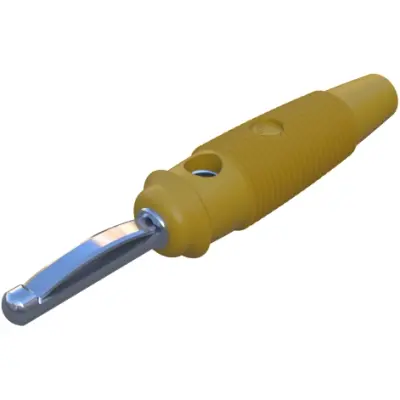 4 mm plug, screw connection, 1.5 mm², CAT O, yellow, 930058103 - 1