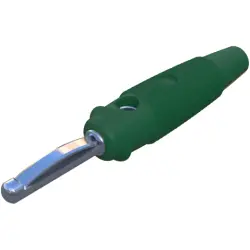 4 mm plug, solder connection, 2.5 mm², CAT O, green, 930061104
