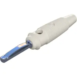4 mm plug, solder connection, 2.5 mm², CAT O, white, 930061107