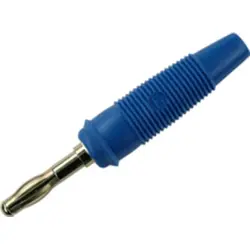 4 mm plug, solder connection, 1.5 mm², CAT O, blue, 972518102