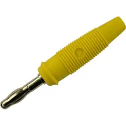 4 mm plug, solder connection, 1.5 mm², CAT O, yellow, 972518103