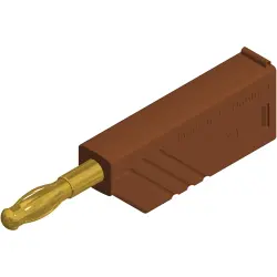 4 mm plug, screw connection, 0.5-1.5 mm², CAT O, brown, 934100705
