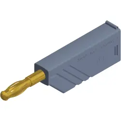 4 mm plug, screw connection, 0.5-1.5 mm², CAT O, gray, 934100706
