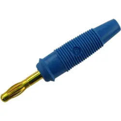4 mm plug, solder connection, 1.5 mm², CAT O, blue, 972518702