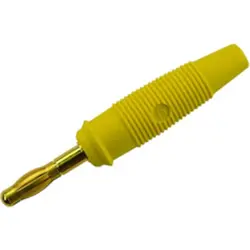 4 mm plug, solder connection, 1.5 mm², CAT O, yellow, 972518703