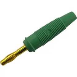 4 mm plug, solder connection, 1.5 mm², CAT O, green, 972518704