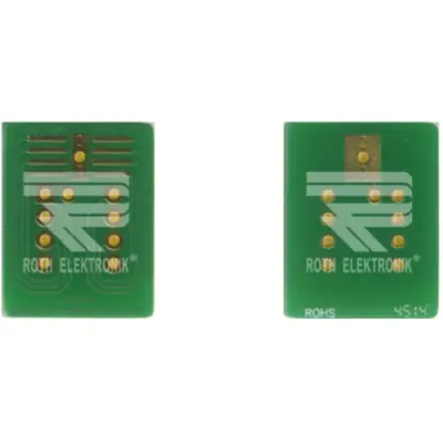 Adaptation circuit board, 21.59 x 16.51 mm, pitch 2.54 mm, double-sided, FR4 epoxy, Cu 35 µm, RE899 - 1