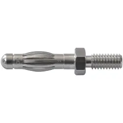 4 mm Panel plug, Screw connection, nickel-plated