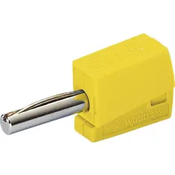 4 mm plug, clamp connection, 0.5 mm², yellow, 215-511