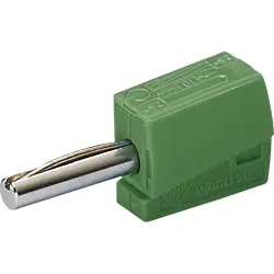 4 mm plug, clamp connection, 0.5 mm², green, 215-411
