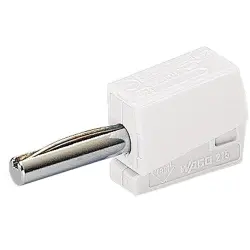 4 mm plug, clamp connection, 0.5 mm², white, 215-611