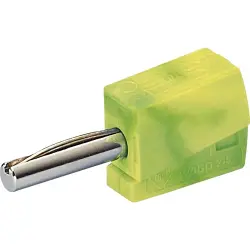 4 mm plug, clamp connection, 0.5 mm², yellow/green, 215-911