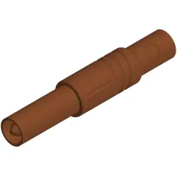 4 mm plug, screw connection, 0.5-1.5 mm², CAT III, brown, 934097105