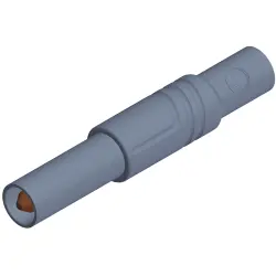 4 mm plug, screw connection, 0.5-1.5 mm², CAT III, gray, 934097106