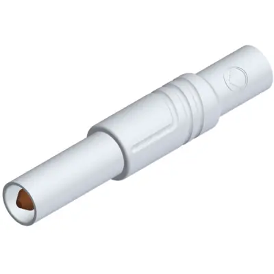 4 mm plug, screw connection, 0.5-1.5 mm², CAT III, white, 934097107 - 1