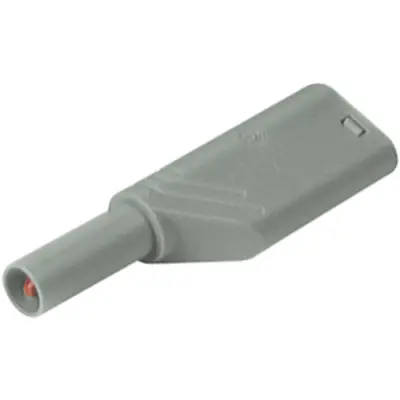 4 mm plug, screw connection, 0.5-1.5 mm², CAT II, gray, 934099106 - 1