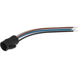 Connection cable, plastic, (L) 200 mm, black, for control and signal devices, 82-945.0200