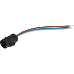 Connection cable, plastic, (L) 200 mm, black, for control and signal devices, 82-963.0200