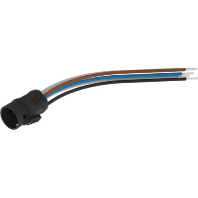 Connection cable, plastic, (L) 200 mm, black, for control and signal devices, 82-965.0200 - 1