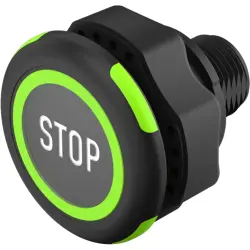 Sensor button, On-Off, mounting Ø 22.5 mm, illuminated, red/green, plastic, IP69K, 84-ASKS-B11-049D