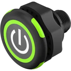 Sensor button, On-Off, mounting Ø 22.5 mm, illuminated, red/green, plastic, IP69K, 84-ASKS-B14-04A0